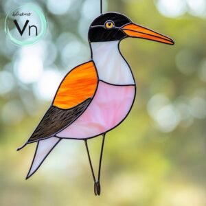 Digital Download Oystercatchers T01,Stained Glass Pattern,Modern Suncatcher,