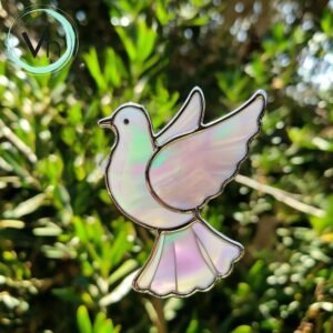 Digital Download white dove T01,  Stained Glass Pattern Modern Suncatcher Diy Easy art Hobby License Beginner to Intermediate stain glass