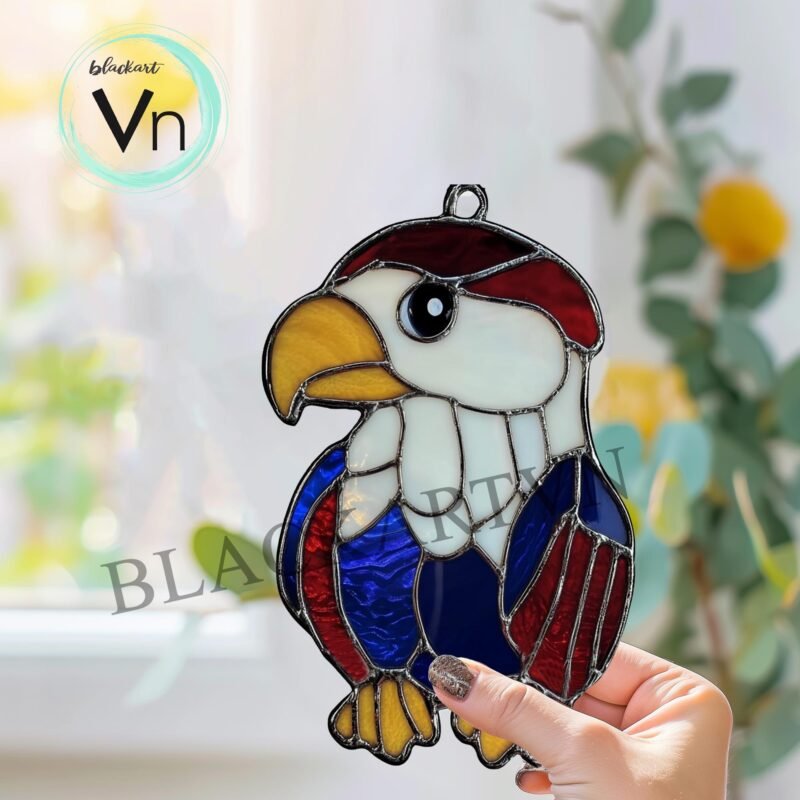 Digital Download bald eagle T01 ,Stained Glass Pattern,Modern Suncatcher,Diy Stained Glass,Easy art Hobby License Beginner to Intermediate - Image 2