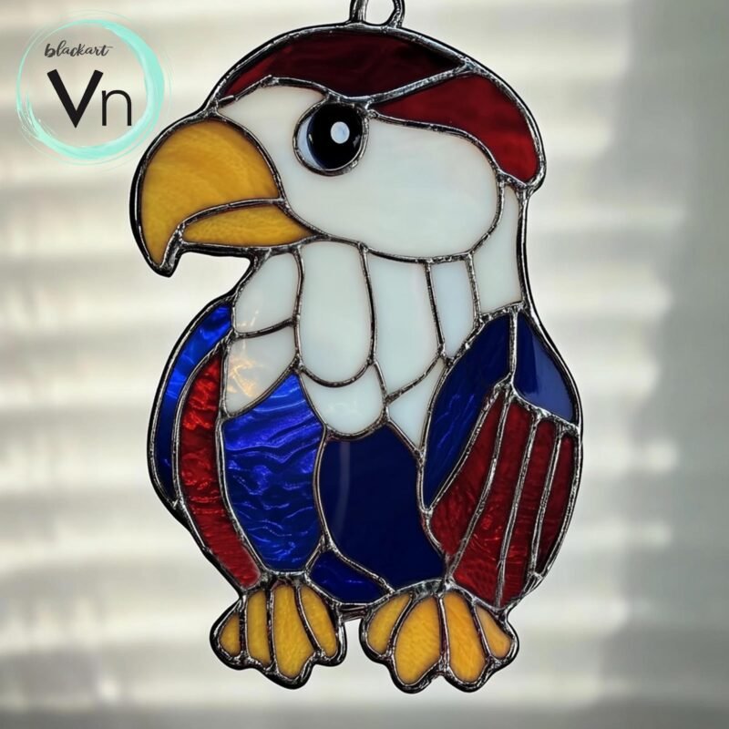 Digital Download bald eagle T01 ,Stained Glass Pattern,Modern Suncatcher,Diy Stained Glass,Easy art Hobby License Beginner to Intermediate