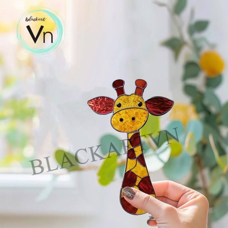 Digital Download Giraffe T01, Stained Glass Pattern Modern Suncatcher Diy Easy art Hobby License Beginner to Intermediate stain glass - Image 2