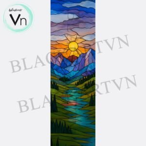 Digital File for Window Film | UV Blocking Stained Glass Pattern | Printable Window Decal 20x65 inch custom size