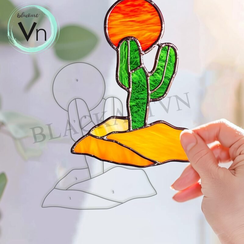 Digital Download  Pattern   Stained Glass  , Modern Suncatcher, Diy Stained Glass - Image 3