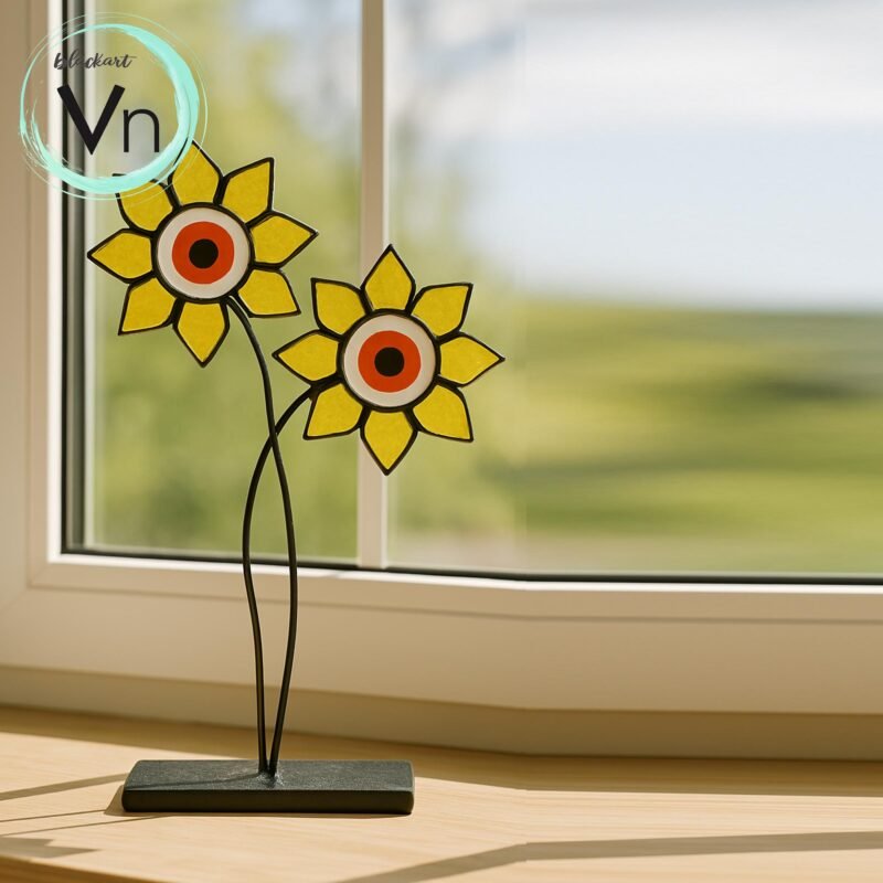 Digital Download Halloween Glass Flower Eye Ornament  , Modern Suncatcher, DIY Stained Glass, Stained Glass Moon, Stained glass flower