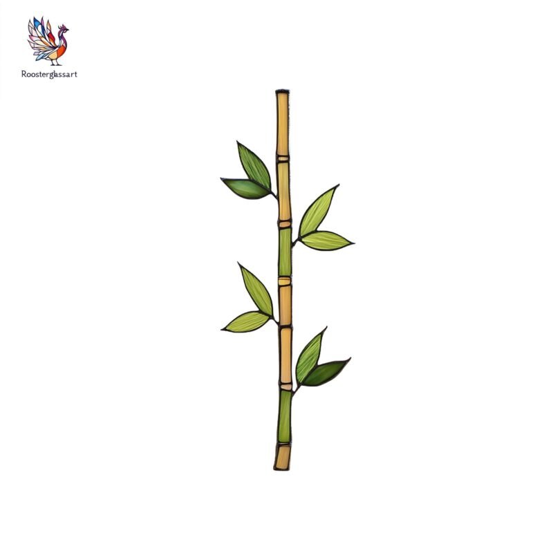 Digital Download Stained Glass Bamboo Stalk Pattern, Stained Glass Pattern, Modern Suncatcher, DIY Stained Glass - Image 3
