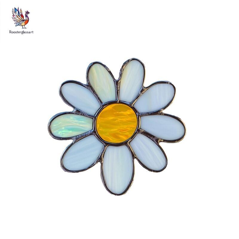 Digital Download Stained Glass Daisy Pattern, Stained Glass Pattern, Modern Suncatcher, DIY Stained Glass - Image 3
