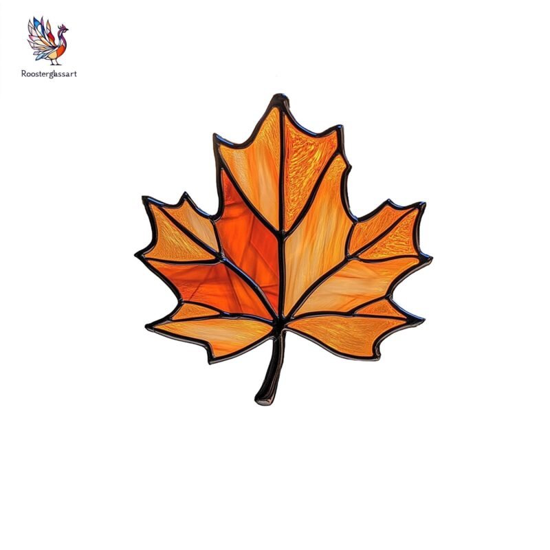 Digital Download Stained Glass Maple leaf Pattern, Stained Glass Pattern, Modern Suncatcher, DIY Stained Glass - Image 3