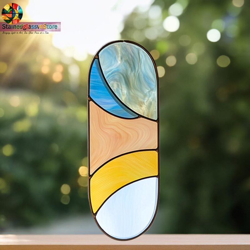 Digital file Panel rainbow stained glass window hanging Glass Panel for Home Garden Perfect for Easter & Mother's Day Gifts beginer - Image 5