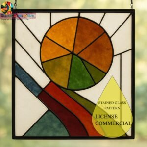 Digital file Window hanging stained glass Stained Glass Panel - Home Decor Pattern, Calla daisy Flowers Modern Suncatcher, Diy