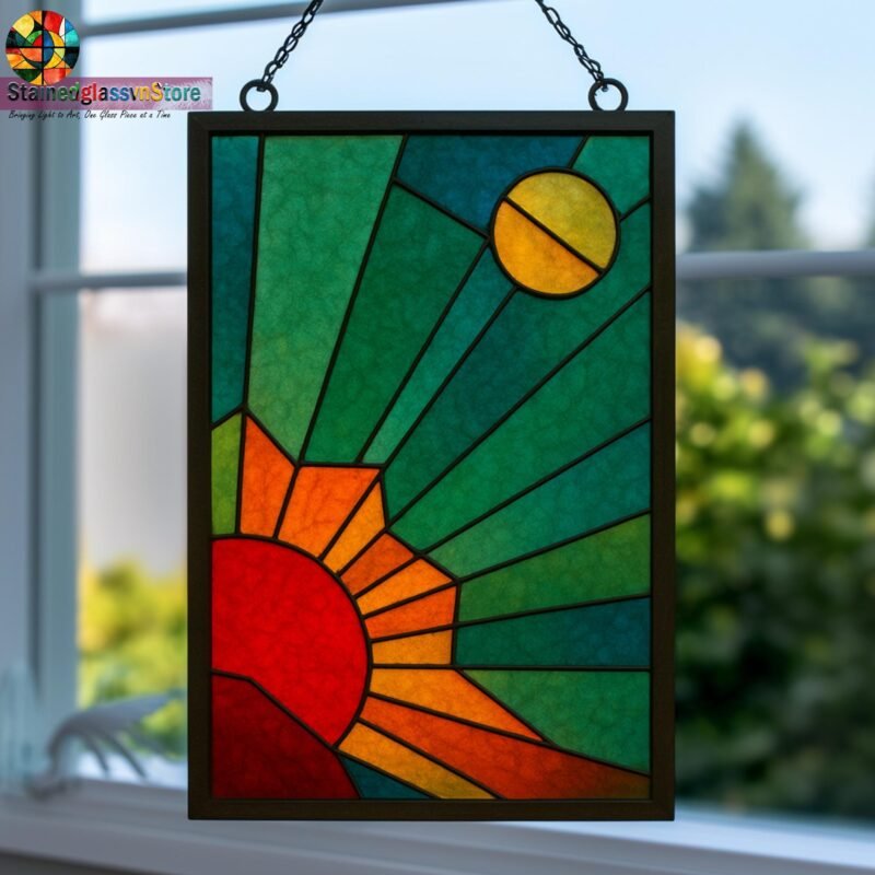 Digital file Window hanging stained glass Stained Glass Panel - Home Decor Pattern, Calla daisy Flowers Modern Suncatcher, Diy - Image 2