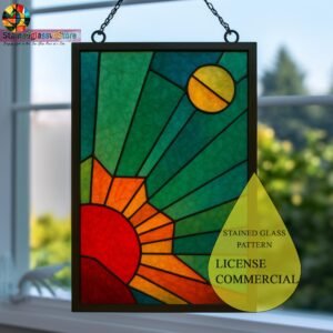 Digital file Window hanging stained glass Stained Glass Panel - Home Decor Pattern, Calla daisy Flowers Modern Suncatcher, Diy