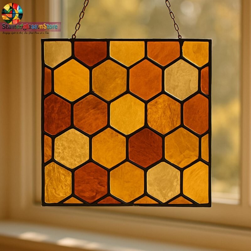 Digital file Hive stained glass Stained Glass Panel - Home Decor Pattern, Calla daisy Flowers Modern Suncatcher, Diy - Image 2